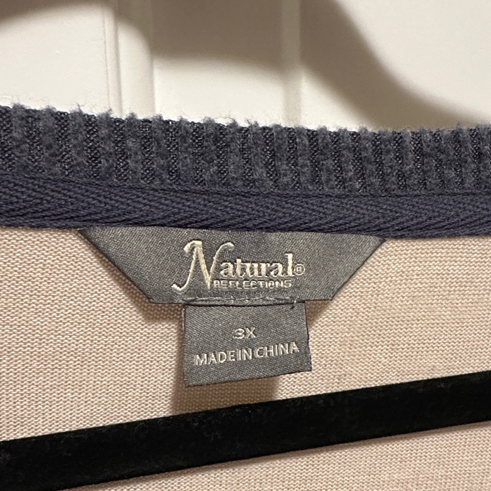 Natural Reflections Cream and Colorful Sweater - Picture 2 of 6